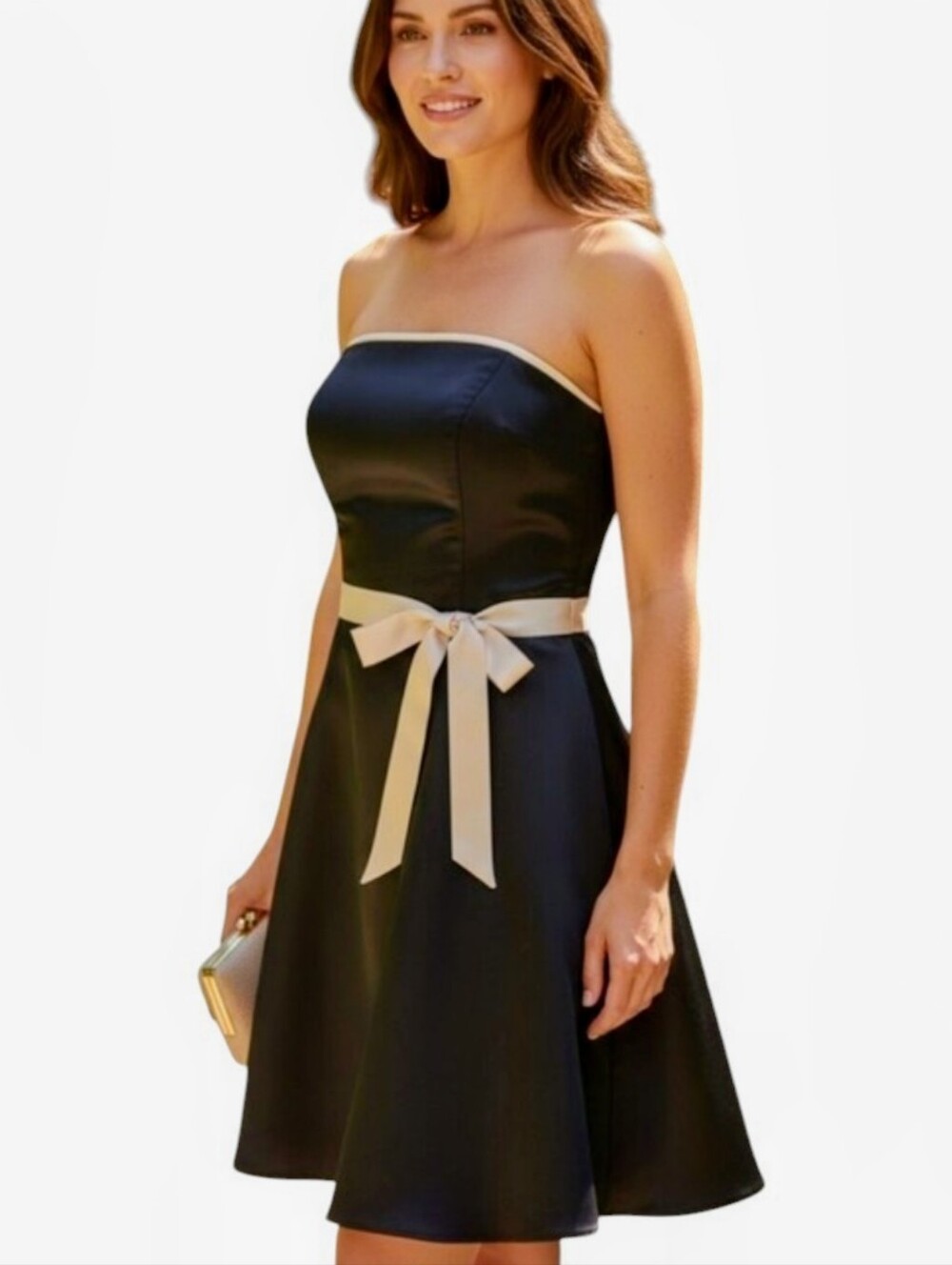 Gunne Sax Jessica McClintock 70s Strapless Black Prom Dress W/Tulle Sz.5/6 S/XS